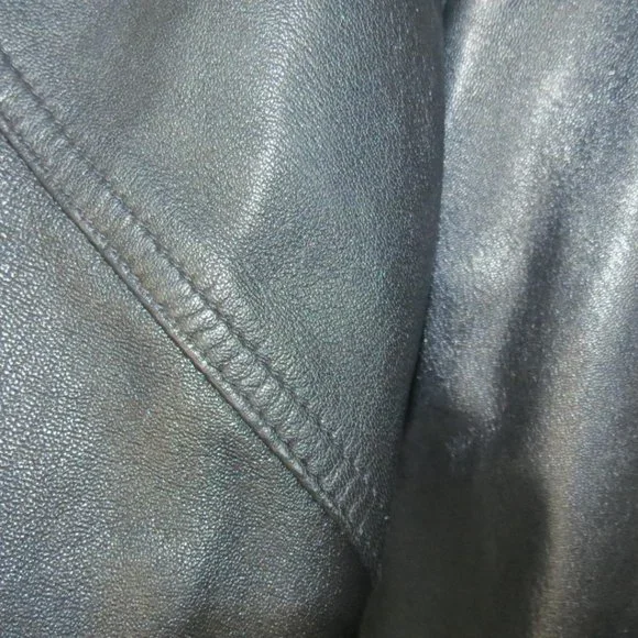 AUS-MOUTON AUSTRALIA - vintage double breasted leather coat - size med - Picture 5 of 8